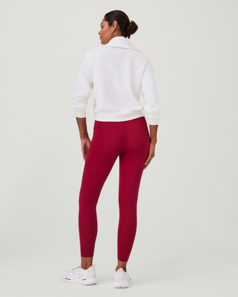 Leggings Spanx Booty Boost® Active 7/8 Femme Rouge France | YBRI69821