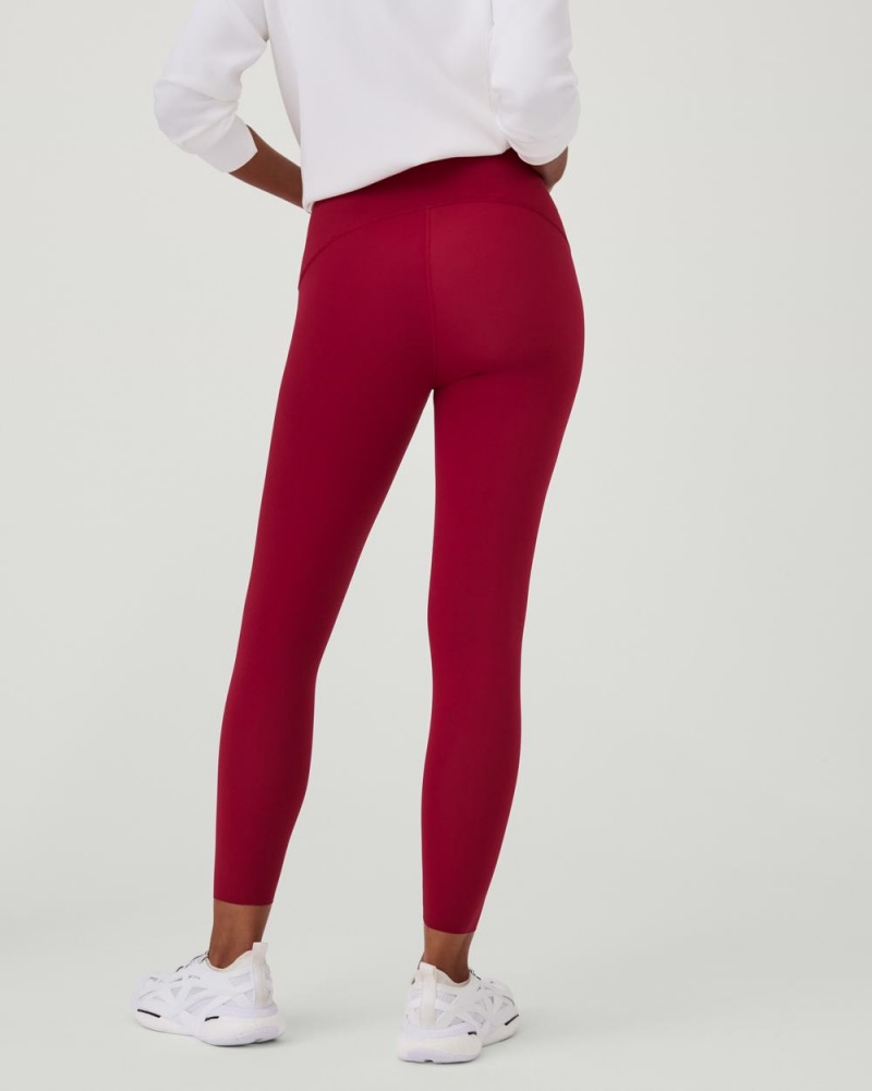 Leggings Spanx Booty Boost® Active 7/8 Femme Rouge France | YBRI69821