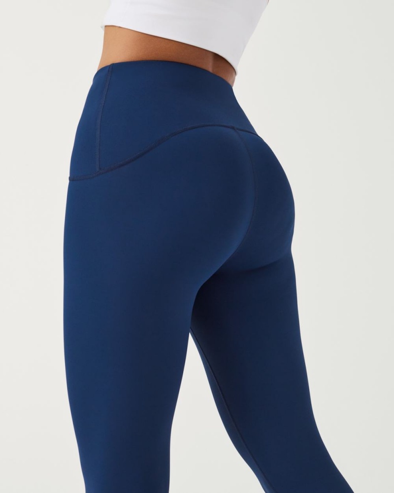 Leggings Spanx Booty Boost® Active 7/8 Femme Bleu Marine France | DTFK95104