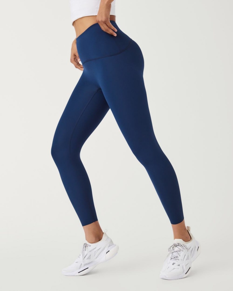 Leggings Spanx Booty Boost® Active 7/8 Femme Bleu Marine France | DTFK95104