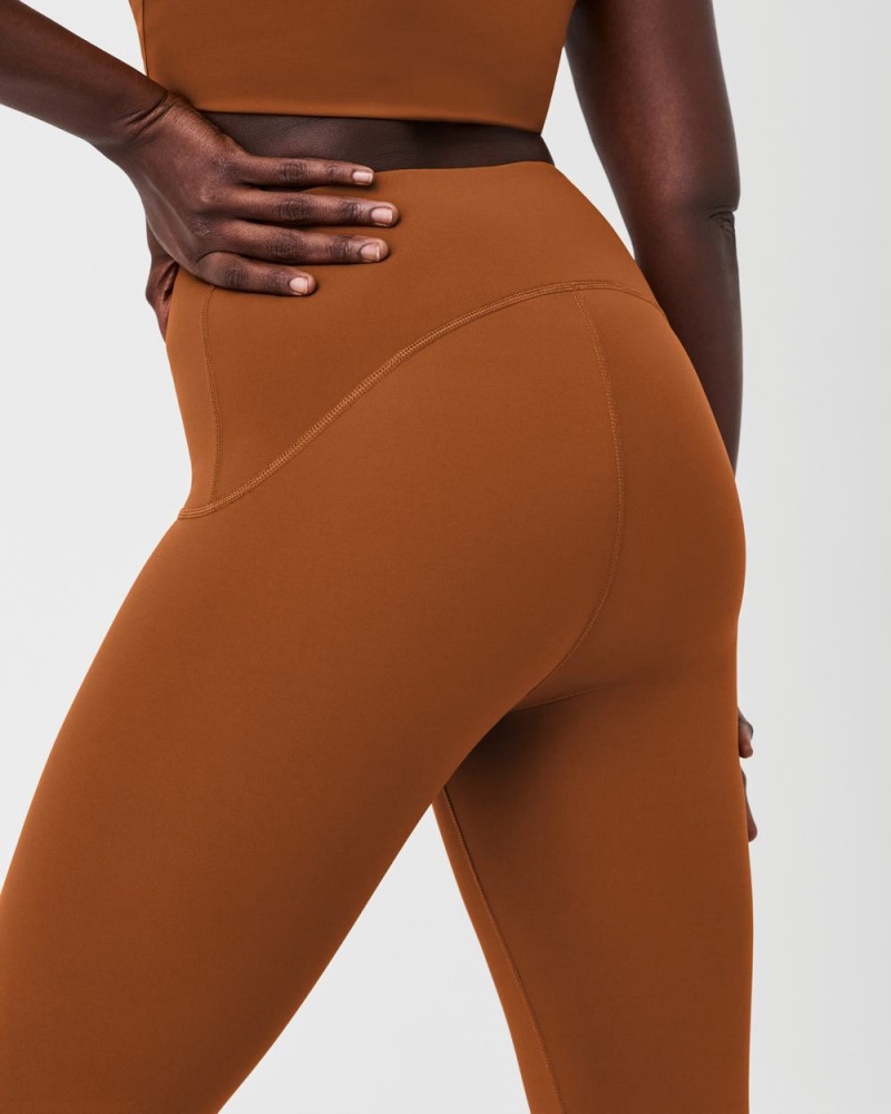 Leggings Spanx Booty Boost® Active 7/8 Femme Marron France | YOXV18460