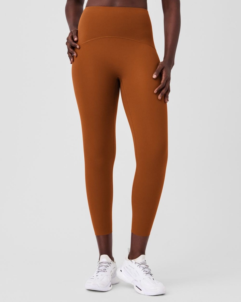 Leggings Spanx Booty Boost® Active 7/8 Femme Marron France | YOXV18460