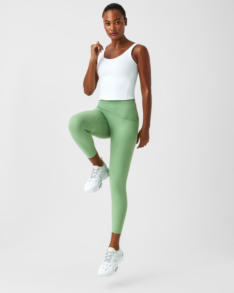 Leggings Spanx Booty Boost® Active 7/8 Femme Vert France | PQZO91685