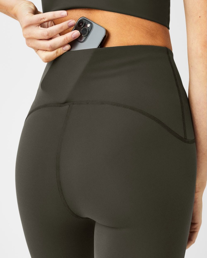 Leggings Spanx Booty Boost® Active 7/8 Femme Vert Olive France | CPTE93158