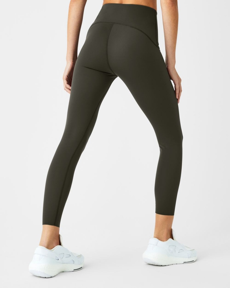 Leggings Spanx Booty Boost® Active 7/8 Femme Vert Olive France | CPTE93158