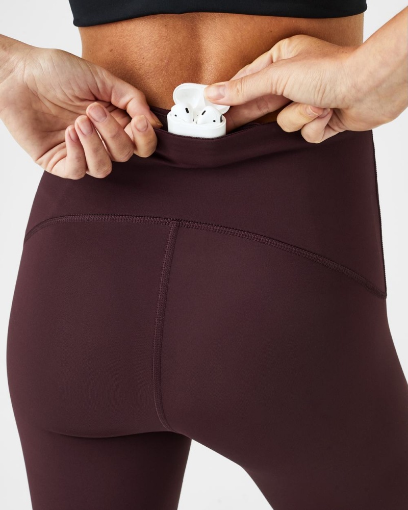 Leggings Spanx Booty Boost® Active 7/8 Femme Bordeaux France | QTKH24067