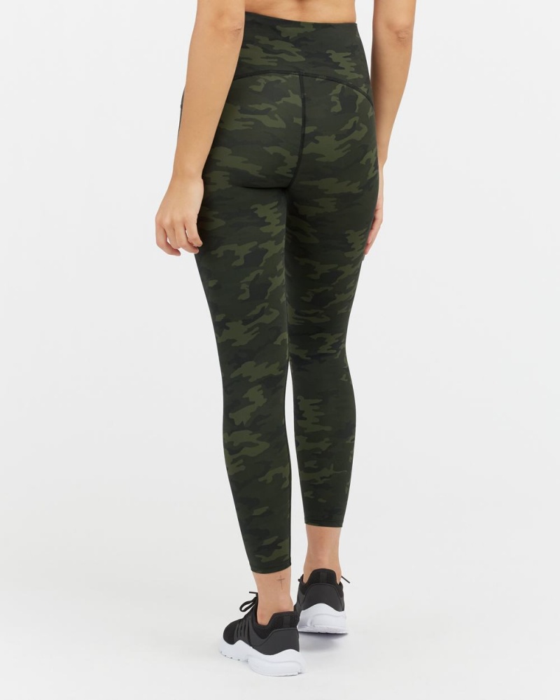 Leggings Spanx Booty Boost® Active Camo 7/8 Femme Vert Camouflage France | EBRY52978