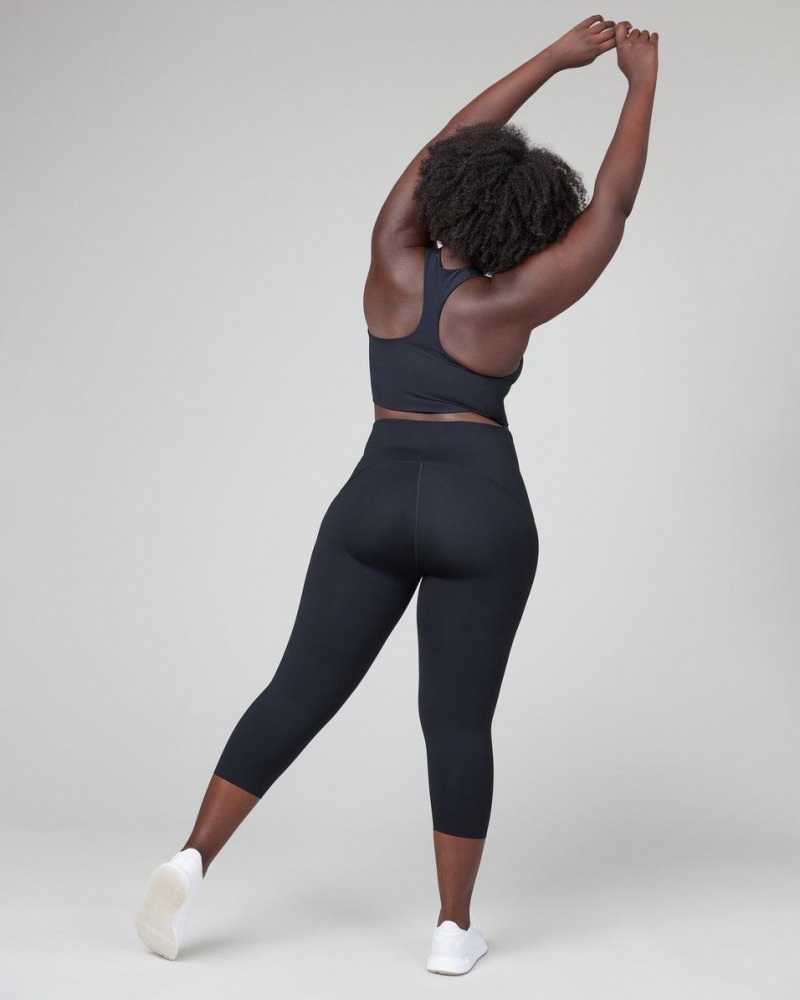 Leggings Spanx Booty Boost® Active Cropped Femme Noir France | NBHI81357