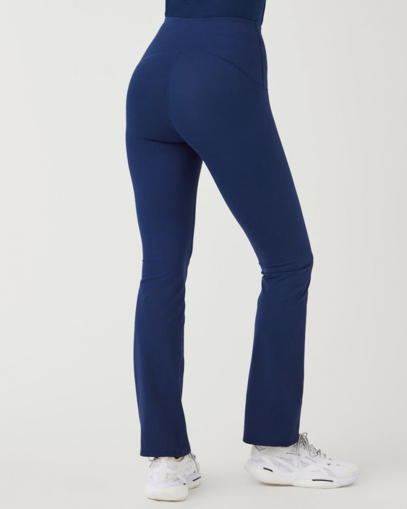 Leggings Spanx Booty Boost® Flare Yoga Femme Bleu Marine France | IGAW97582