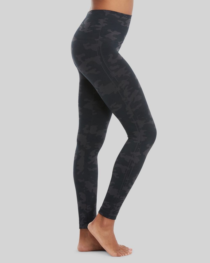 Leggings Spanx EcoCare Seamless Femme Noir Camouflage France | KREC21479