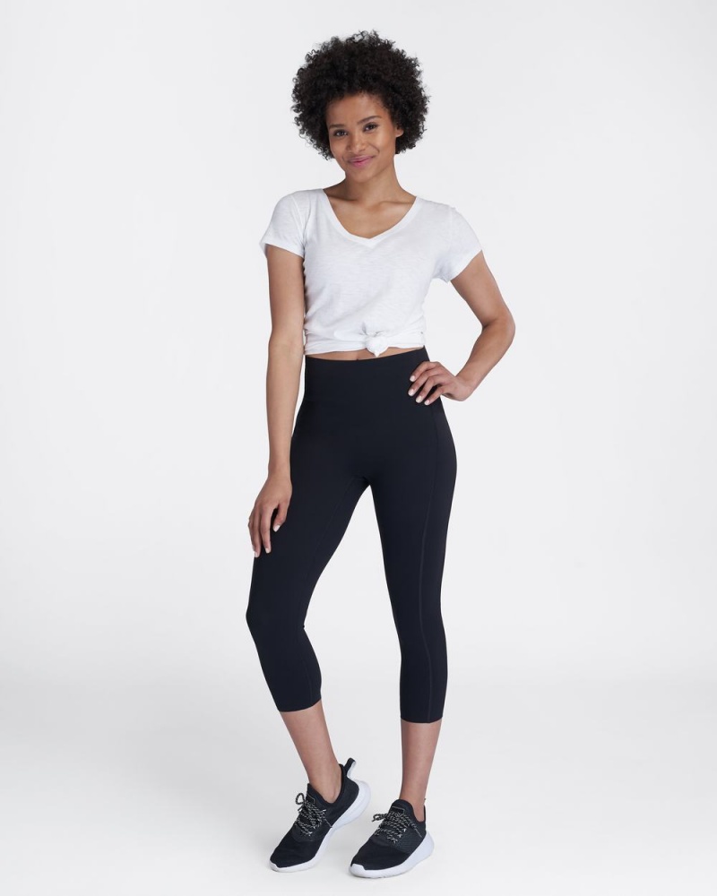 Leggings Spanx Every.Wear Active Icon Cropped Femme Noir France | MXHU87234