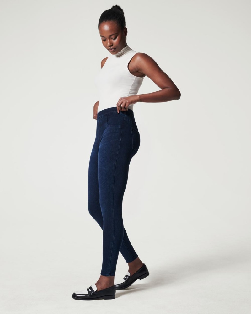 Leggings Spanx Jean-ish® Ankle Femme Bleu Marine France | GVBD19736