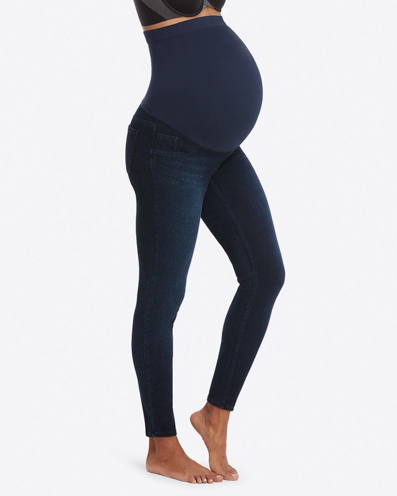 Leggings Spanx Mama Ankle Jean-ish® Femme Bleu Marine France | IFWJ82059