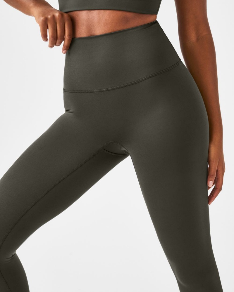 Leggings Spanx Soft & Smooth Active 7/8 Femme Vert Olive France | VXIO42691