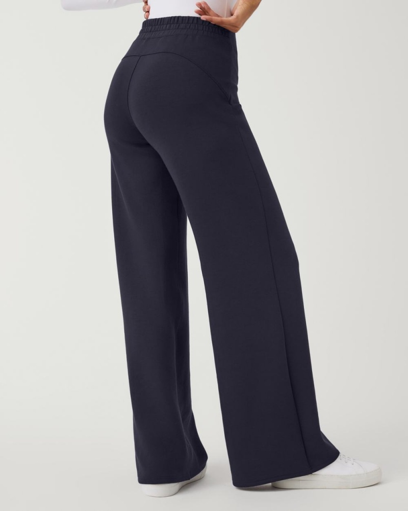 Pantalon Spanx AirEssentials Larges Leg Femme Bleu Marine France | FEIW56218