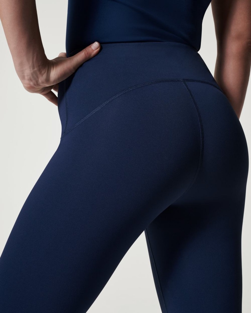 Pantalon Spanx Booty Boost® Active Ankle Flare Femme Bleu Marine France | WBXN96718