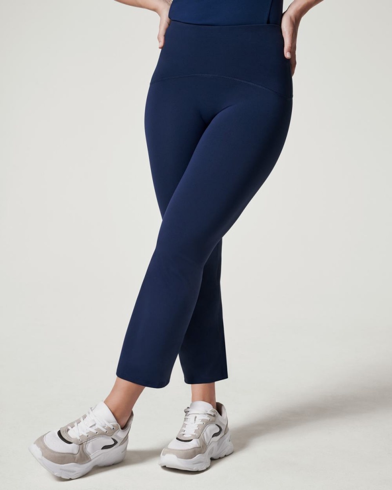 Pantalon Spanx Booty Boost® Active Ankle Flare Femme Bleu Marine France | WBXN96718