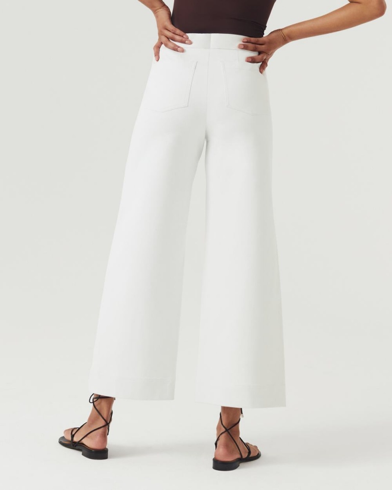 Pantalon Spanx On-the-Go Larges Leg Pant with Ultimate Opacity Technologie Femme Blanche France | FTQS13824