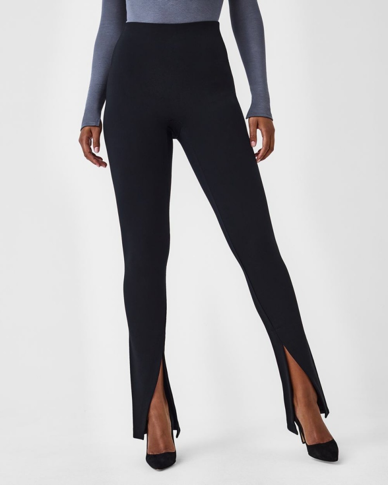 Pantalon Spanx The Perfect Front Slit Mince Femme Noir France | PIAB02439