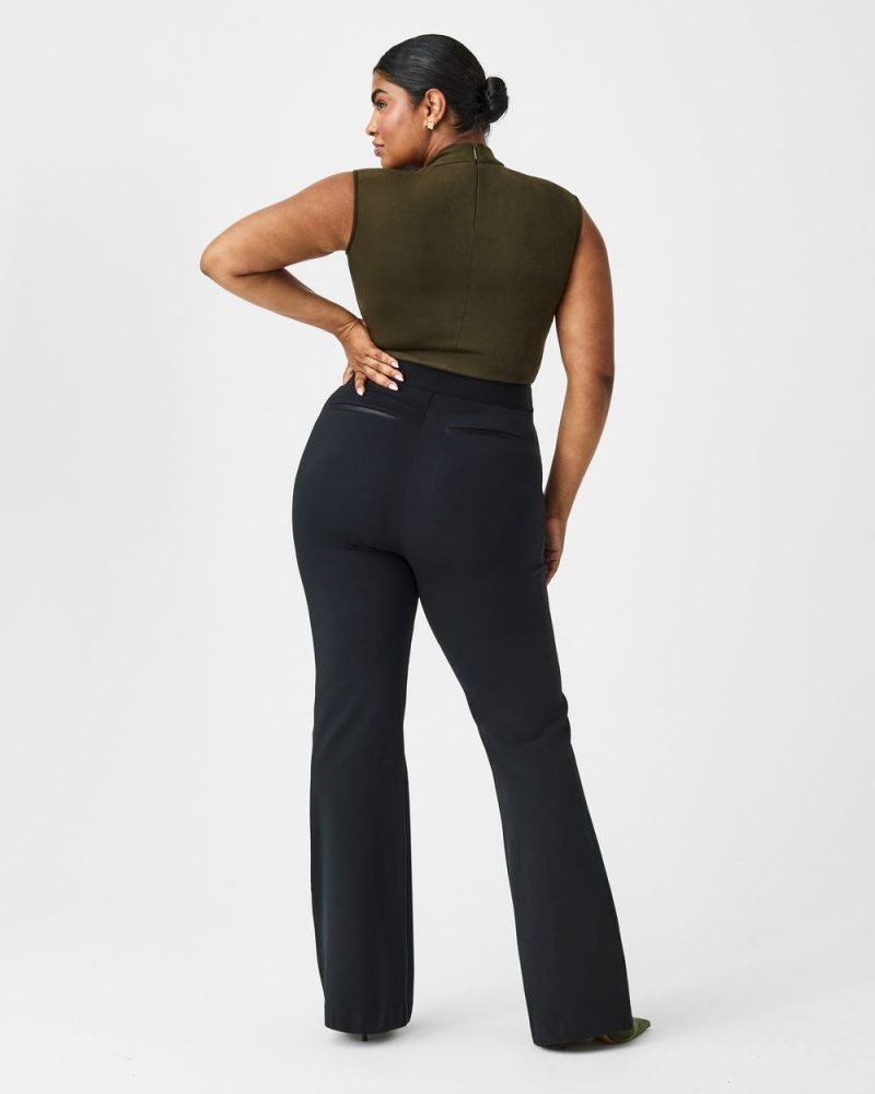 Pantalon Spanx The Perfect Pant, Hi-Rise Flare Femme Noir France | ICRD34289