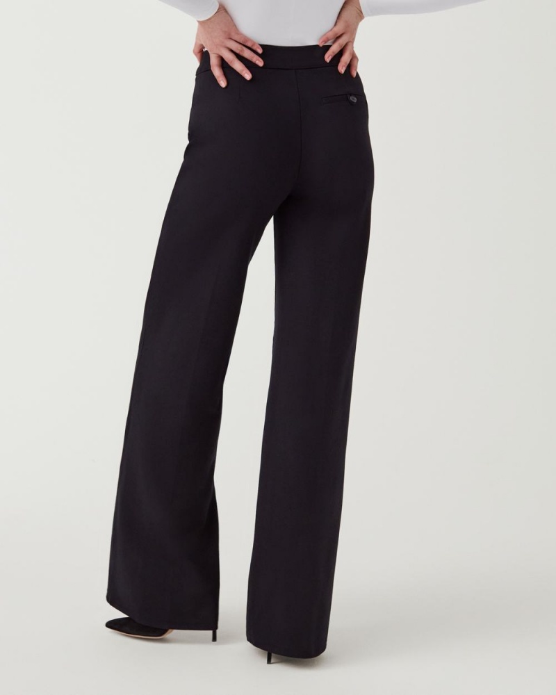 Pantalon Spanx The Perfect Pant, Larges Leg Femme Noir France | OGNB47531