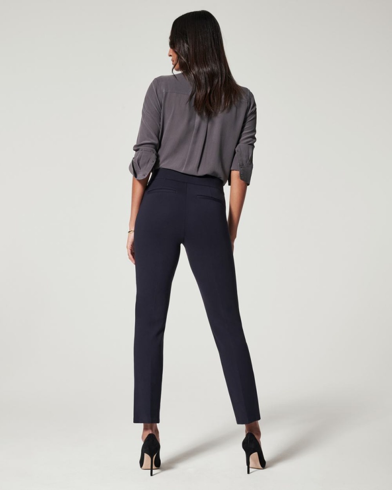 Pantalon Spanx The Perfect Pant, Slim Droit Femme Bleu Marine France | KBSM30256