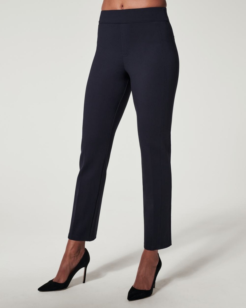 Pantalon Spanx The Perfect Pant, Slim Droit Femme Bleu Marine France | KBSM30256