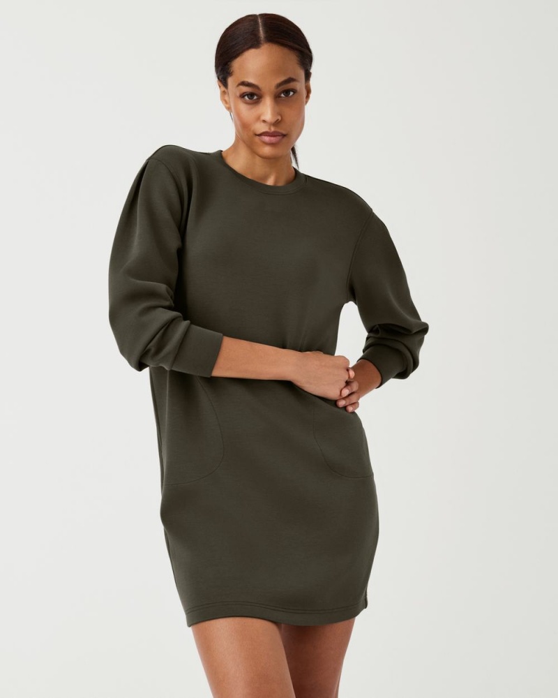 Robe Spanx AirEssentials Crew Neck Femme Vert Olive France | VUSE49256