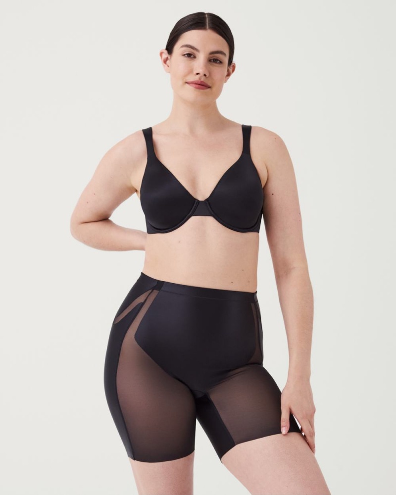 Short Spanx Booty-Lifting Mid-Thigh Femme Noir France | XDHM79318