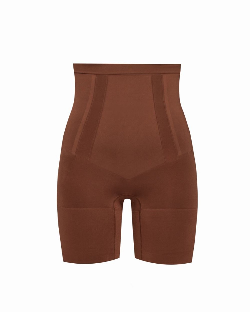 Short Spanx OnCore High-Waisted Mid-Thigh Femme Marron France | GPZJ48760