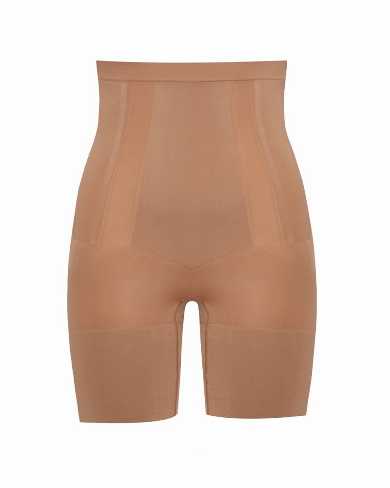 Short Spanx OnCore High-Waisted Mid-Thigh Femme Cafe Au Lait France | TKZR80714