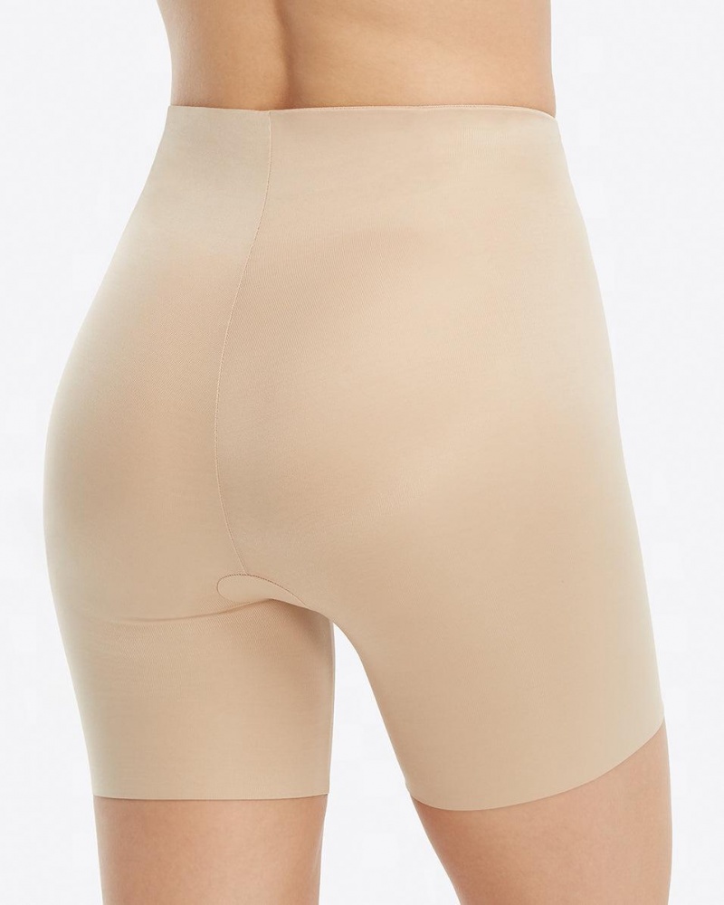 Short Spanx Suit Your Fancy Booty Booster Mid-Thigh Femme Beige France | PEFM95718