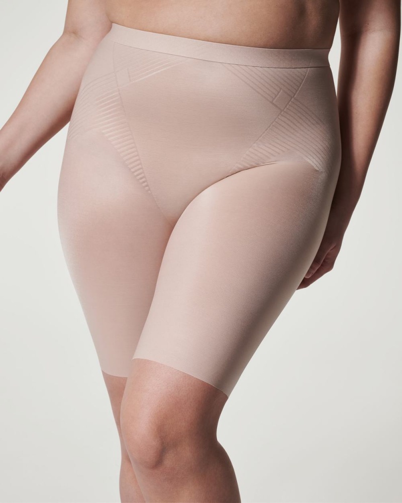 Short Spanx Thinstincts® 2.0 Mid-Thigh Femme Beige France | OMCH90724