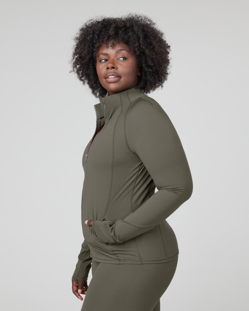 Vestes Spanx Contour Femme Vert Olive France | WKPE67250